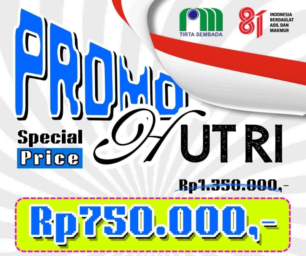 Hot Promo.!! Pasang Sambungan Baru PDAM Sleman Cuma Rp 750 Ribu Saja